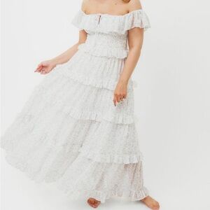 Elegant Off-Shoulder White Dress